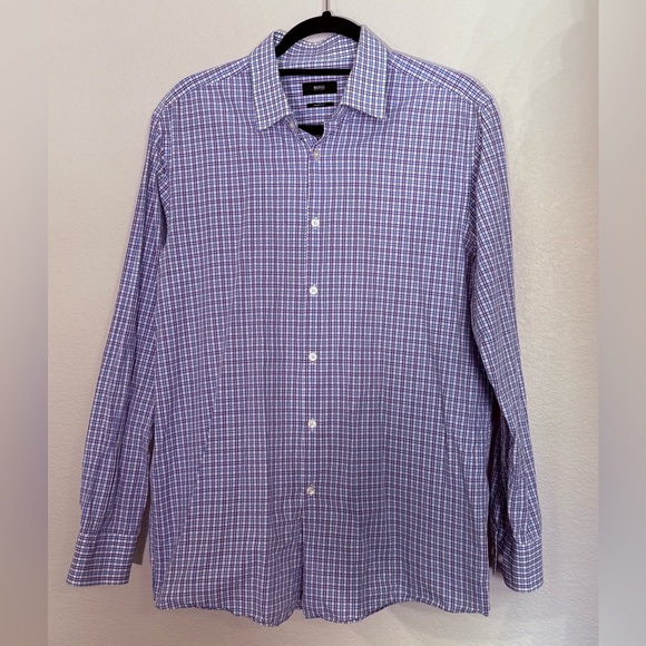 Hugo Boss Other - BOSS Hugo Boss SHARP Fit Button Up Long Sleeve Collared Shirt, 16 34/35